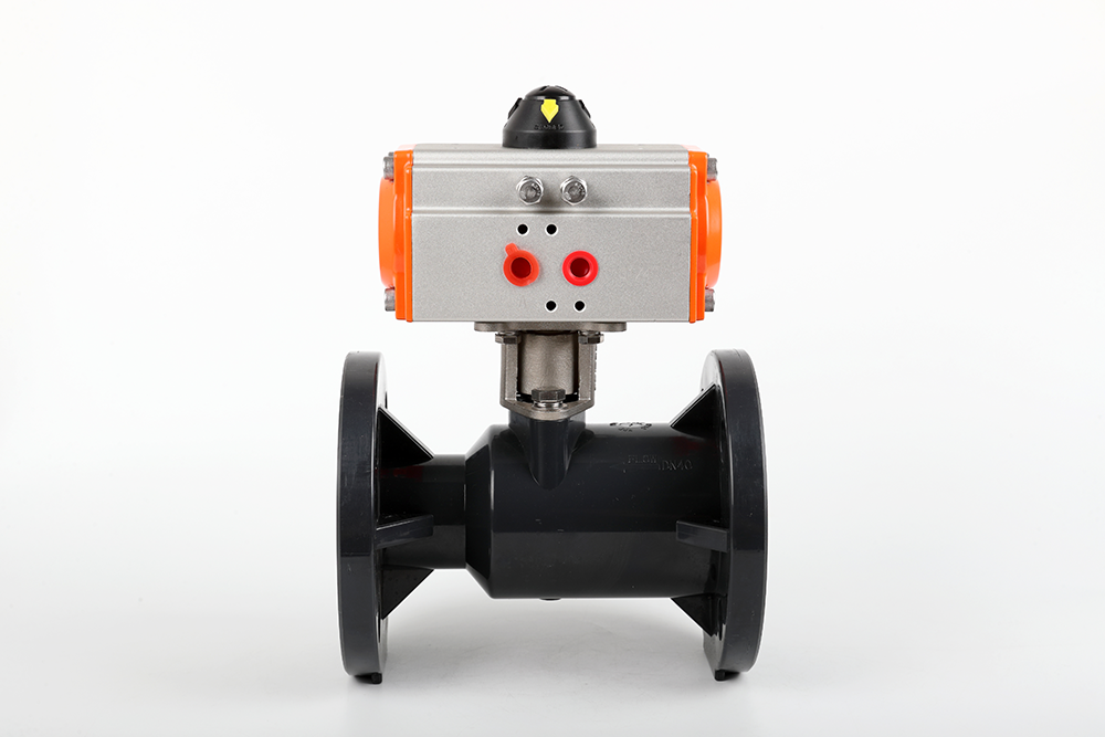 蔡甸气动法兰一体球阀